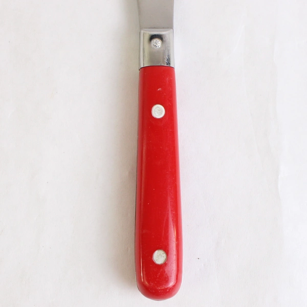 Lot of 4 WF MardiGras Stainless Modern Hollow Knife Red Handle