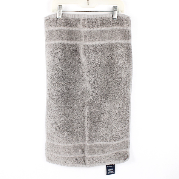 Lot Of 3 Matching Nautica Solid Slate Gray 2 Hand Towels & 1 Washcloth