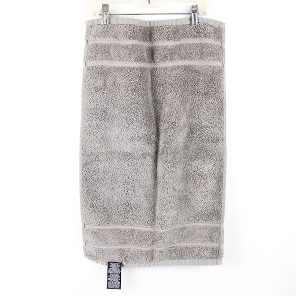 Lot Of 3 Matching Nautica Solid Slate Gray 2 Hand Towels & 1 Washcloth