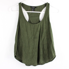 Forever 21 Army Green Racerback Tank Top Women's Small
