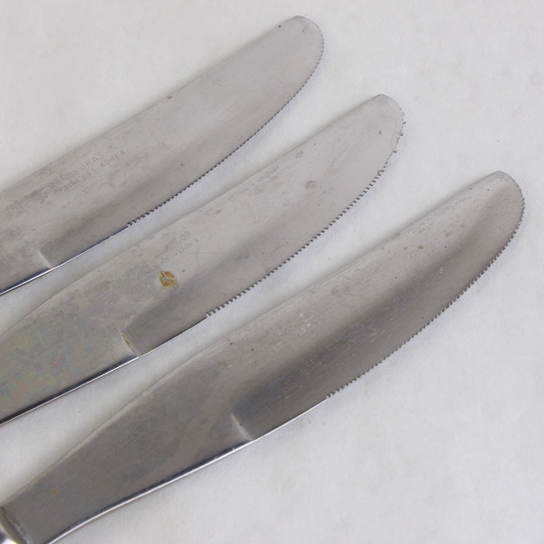 6 Piece Set WF Mardi Gras Stainless Flatware With Blue Handles Made In Korea