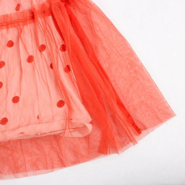 Open Edit Pink and Orange Dress Girls' Size 7 Long Sleeve Tulle Skirt Spots