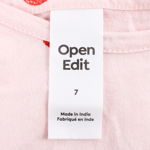 Open Edit Pink and Orange Dress Girls' Size 7 Long Sleeve Tulle Skirt Spots