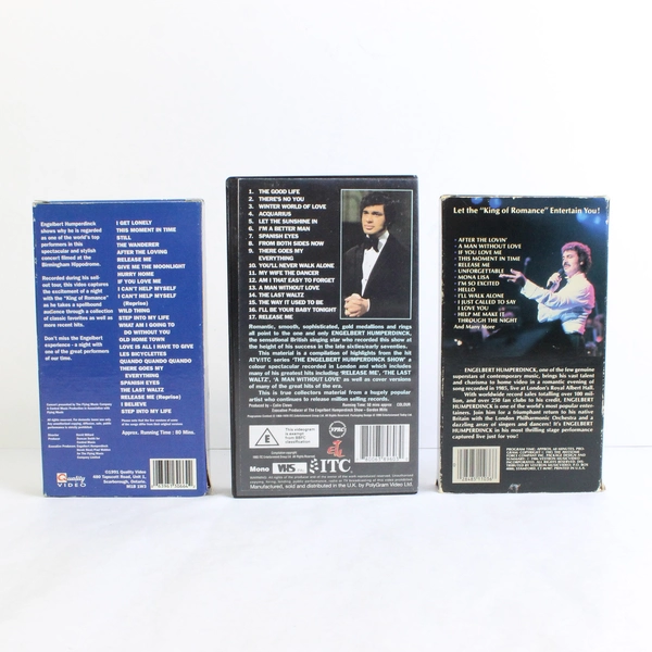 Lot of 3 Engelbert Humperdinck Live VHS Tapes