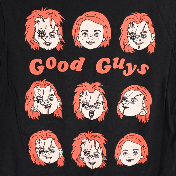 Chucky Black Cotton Graphic T-Shirt Adult Size Medium Good Guys