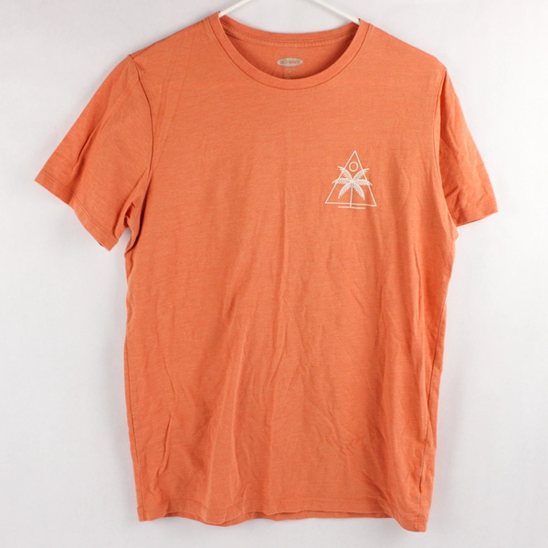 Old Navy Coral Orange Beach Themed Graphic T-Shirt Men's Medium