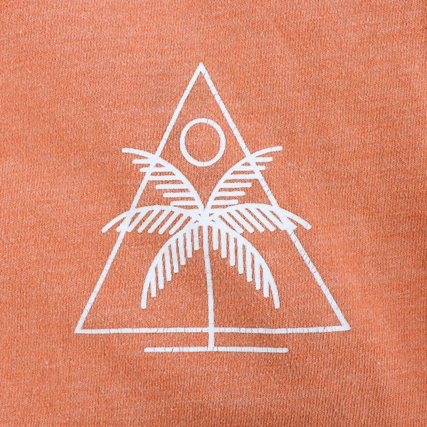 Old Navy Coral Orange Beach Themed Graphic T-Shirt Men's Medium