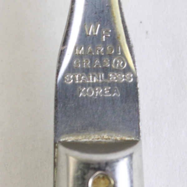 Lot of 4 WF MardiGras Stainless Korea Mixed Flatware Muave Handle