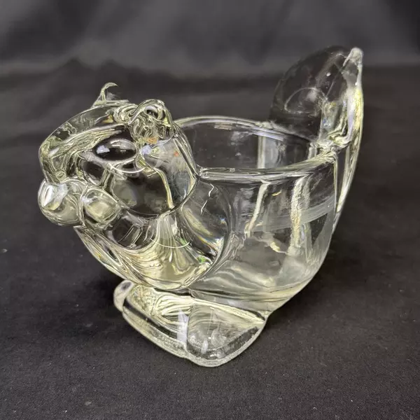 Avon Squirrel Clear Glass Votive or Tealight Candle Holder