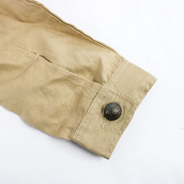 Vintage Live a Little Beige Tie-Front Linen Jacket Women's Medium