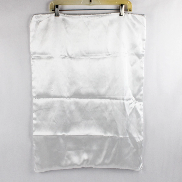 Mainstays Solid Iridescent White 100% Polyester Satin Pillowcase Standard/Queen 