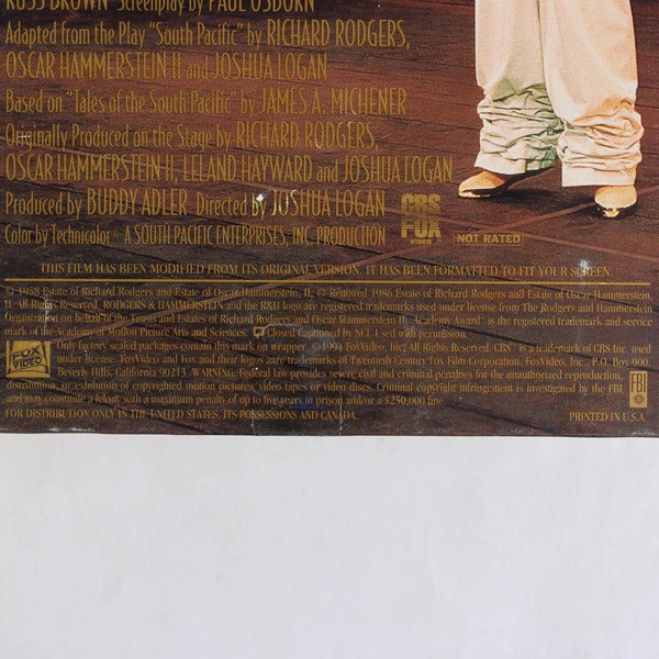 South Pacific (VHS, 1994) 1958 Golden Anniversary Edition