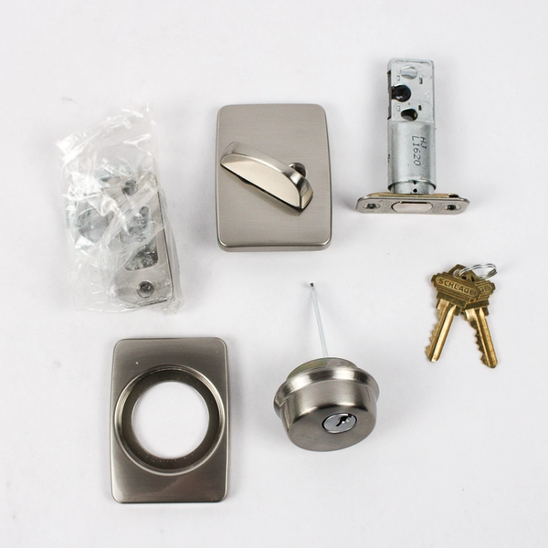 Schlage Greene Single Cylinder Deadbolt C Keyway Satin Nickel Finish B60GEE619 