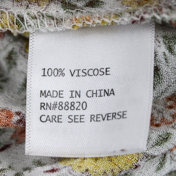 Cynthia Rowley Yellow Orange Green Floral Pattern Half-Sleeve Top Women's Small