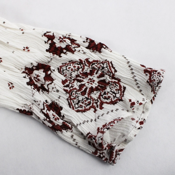 Fun2Fun White 3/4-Sleeve Blouse Women's Size Small