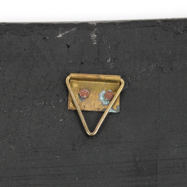 Vietnamese Wood Black Lacquer Eggshell Hanging Wall Decoration 11.5" x 15.25"