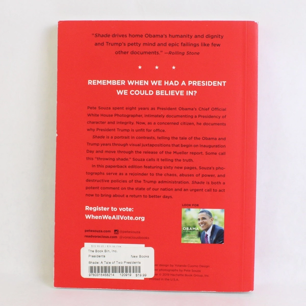 Shade : A Tale of Two Presidents by Pete Souza 2019 Trade Paperback