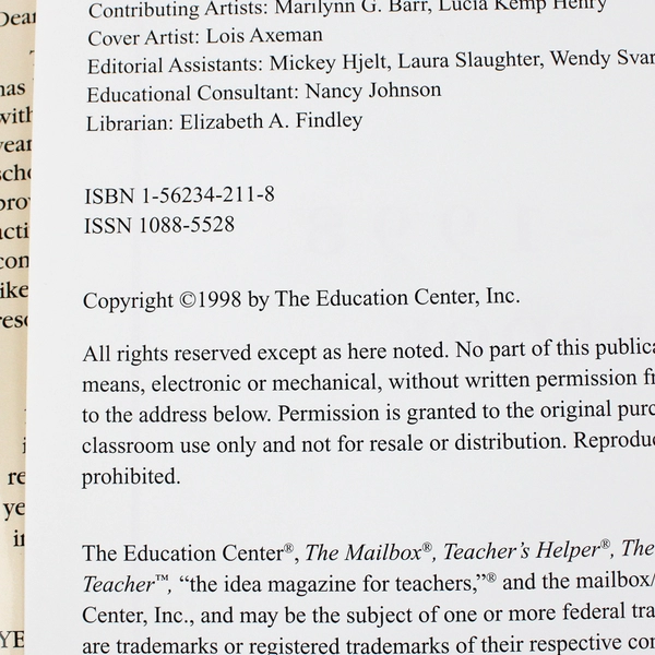 The Mailbox 1997-1998 Yearbook Kindergarten For Teachers 1998 Hardcover DJ