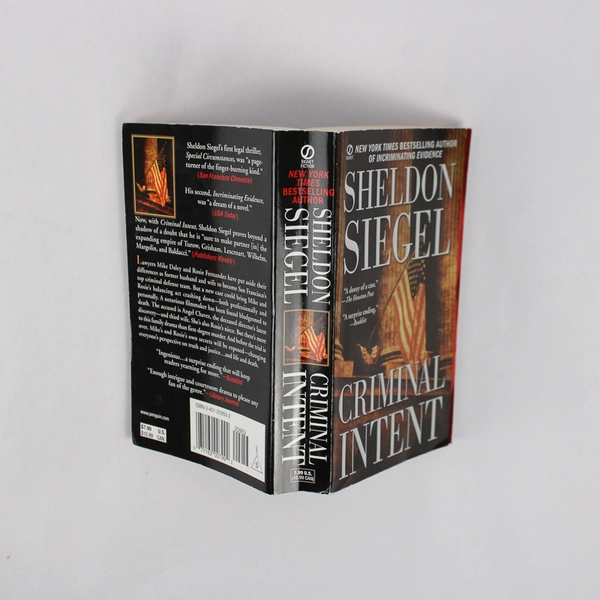 Criminal Intent By Sheldon Siegel Paperback New American Library 2002