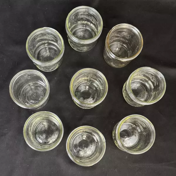 Lot of 9 Ball Wide Mouth Half Pint Canning Jars