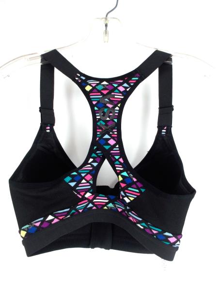 VICTORIA'S SECRET VSX Sports Bra Incredible Zip Front Tribal Print Underwire 32D