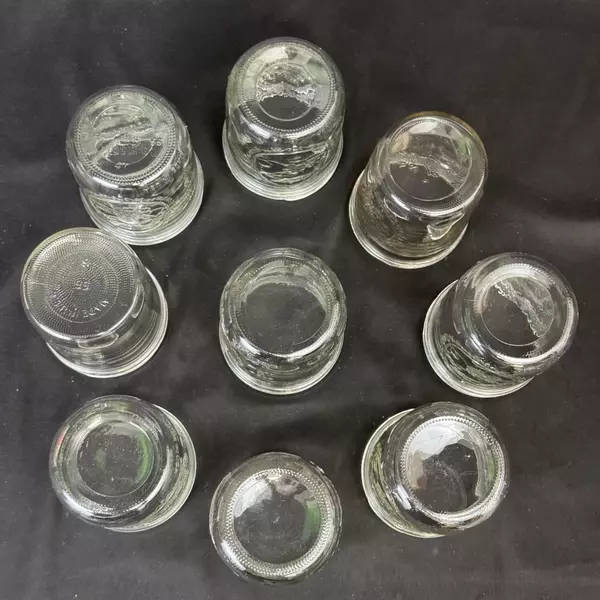 Lot of 9 Ball Wide Mouth Half Pint Canning Jars