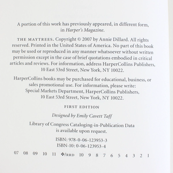 The Maytrees : A Novel by Annie Dillard 2007 Hardcover Book