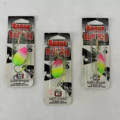 Lot of 3 Luhr Jensen And Sons Rogue Bait Rig Lures Green Rainbow Size 6