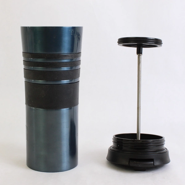 Starbucks Thermal Coffee French Press Tumbler Travel Metal Blue/Black