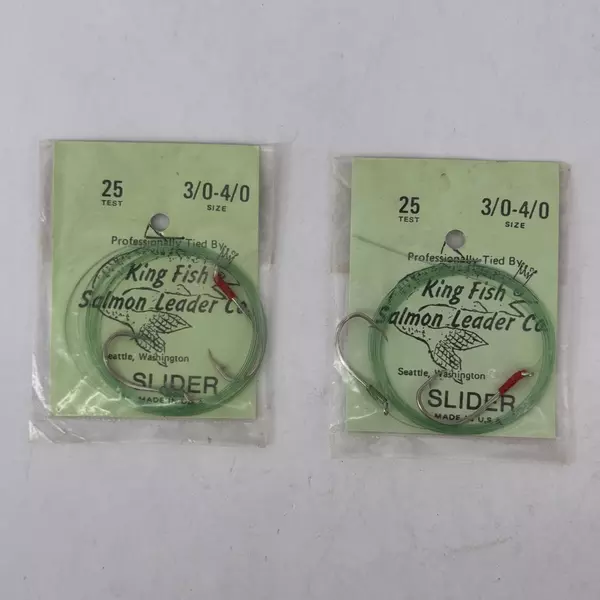 Lot of 2 Vintage King Fish Salmon Leaders Size 3/0-4/0