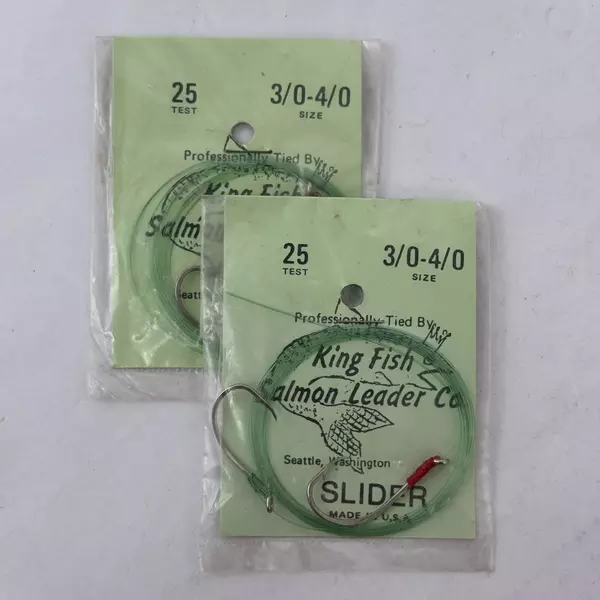 Lot of 2 Vintage King Fish Salmon Leaders Size 3/0-4/0