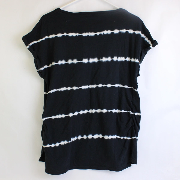 Isabel Maternity Sleeveless Black and White Tie Dye T-Shirt Size S