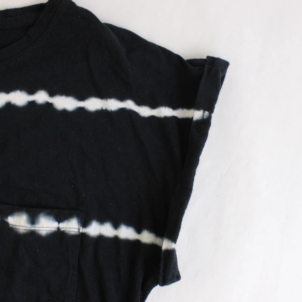 Isabel Maternity Sleeveless Black and White Tie Dye T-Shirt Size S