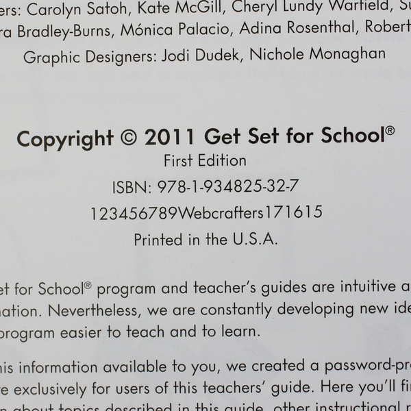 Numbers & Math Pre-K Teacher's Guide 2011 Spiral Bound Paperback