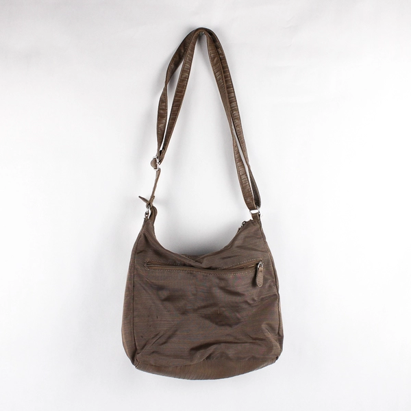 MultiSac Brown Nylon Crossbody Shoulder Bag Purse Flawed