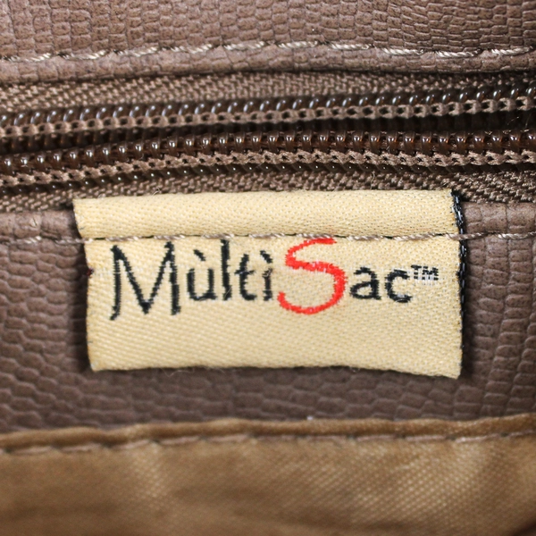 MultiSac Brown Nylon Crossbody Shoulder Bag Purse Flawed