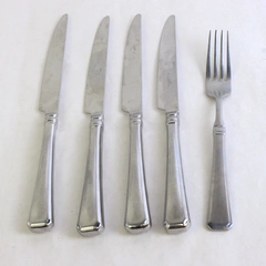 Lot Of 4 Martha Stewart MFS6 (Stainless) Dinner Knives and One Salad Fork