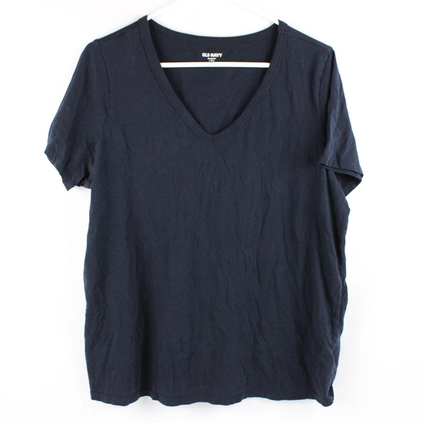 Old Navy Everywear Navy Blue V-Neck T-Shirt Women's Size Large Tall