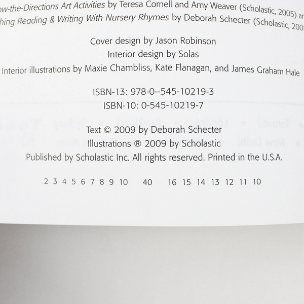 Follow-the-Directions Art Nursery Rhymes by Deborah Schecter 2009 Paperback