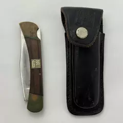 Vintage G96 Model 960 Folding Lockback Pocket Knife And Sheath
