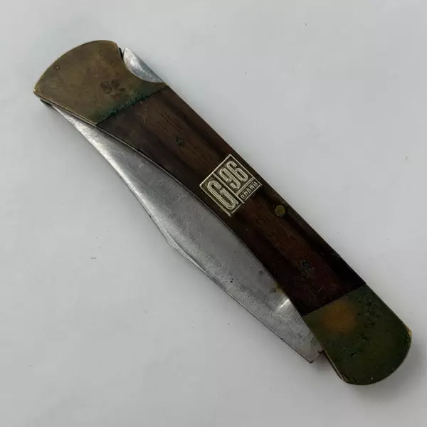 Vintage G96 Model 960 Folding Lockback Pocket Knife And Sheath