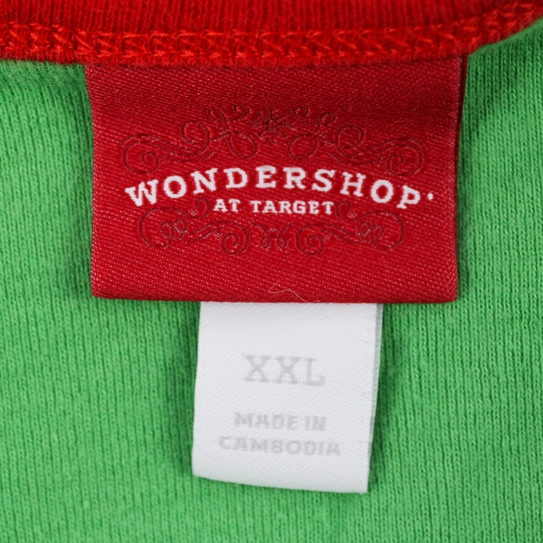 Target Wondershop Christmas Elf Pajama Shirt Youth Size 2XL