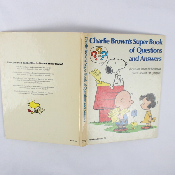 Charlie Browns Super Book Of Questions And Answers Hardcover 1976