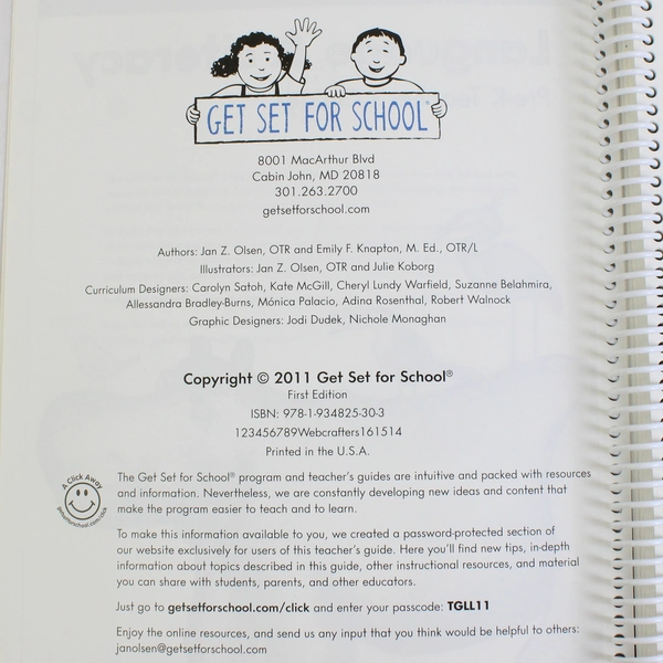 Language & Literacy Pre-K Teacher's Guide 2011 Spiral Bound Paperback