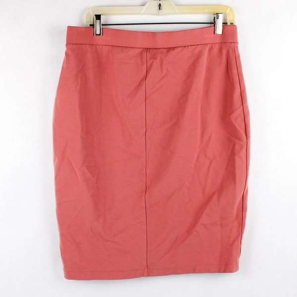 Liz Claiborne Studio Salmon Pink Knee-Length Pencil Skirt Women's Large