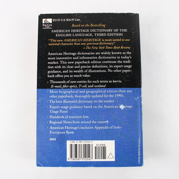 The American Heritage Dictionary by Houghton Mifflin Company 1992 Paperback