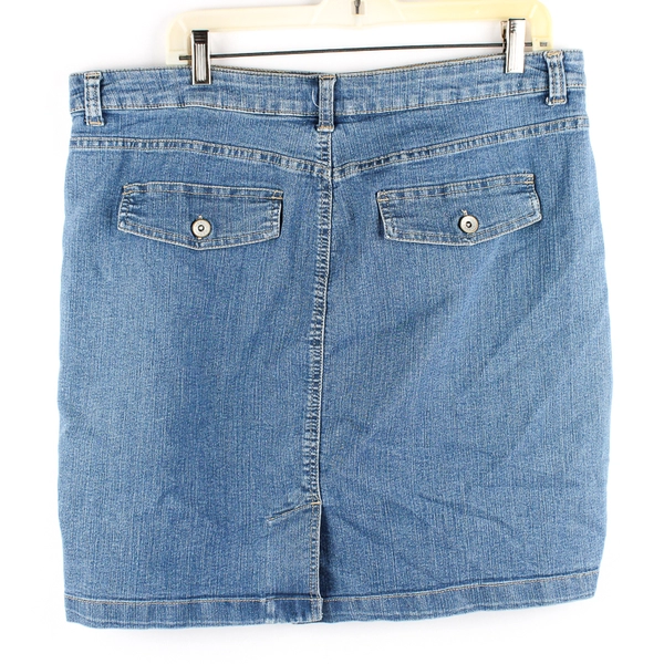 Merona Medium Wash Short Denim Skirt Women's Size 14R