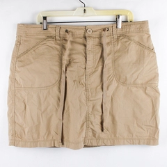 White Stag Beige Khaki Drawstring Cotton Skort Women's Size 16