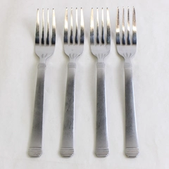 Lot Of 4 Martha Stewart MFS1 (Stainless) Flatware Dinner Forks
