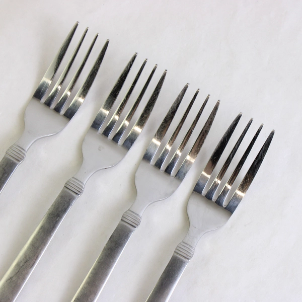 Lot Of 4 Martha Stewart MFS1 (Stainless) Flatware Dinner Forks